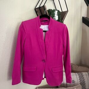 Women’s Hot Pink Blazer Jacket - Classic Single-Button